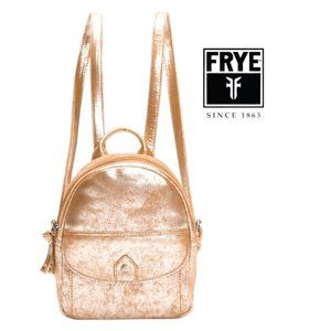 🌟 FRYE Melissa Mini Leather Backpack, Silver/Multi - NWT